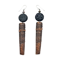 Cheryl Sheppard "Black & Copper Statement" Earrings