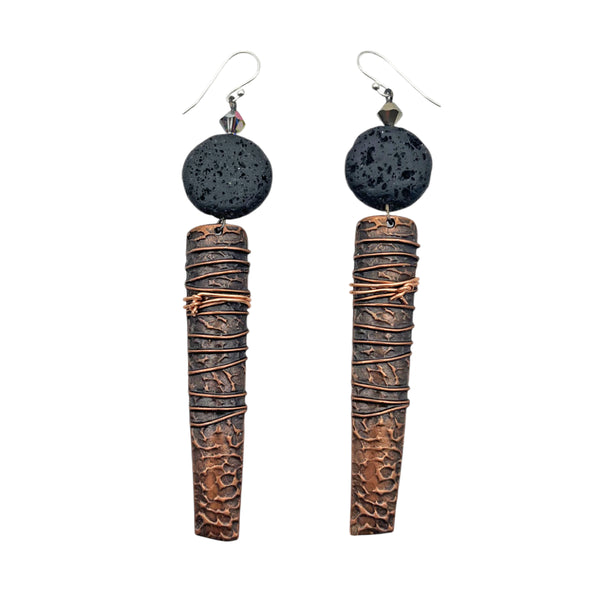 Cheryl Sheppard "Black & Copper Statement" Earrings