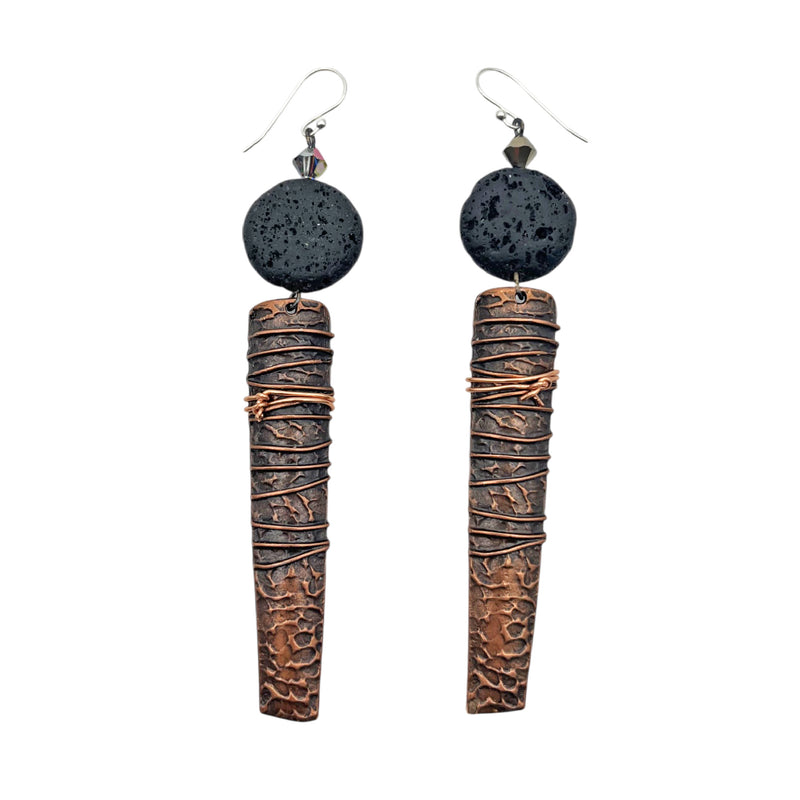 Cheryl Sheppard "Black & Copper Statement" Earrings