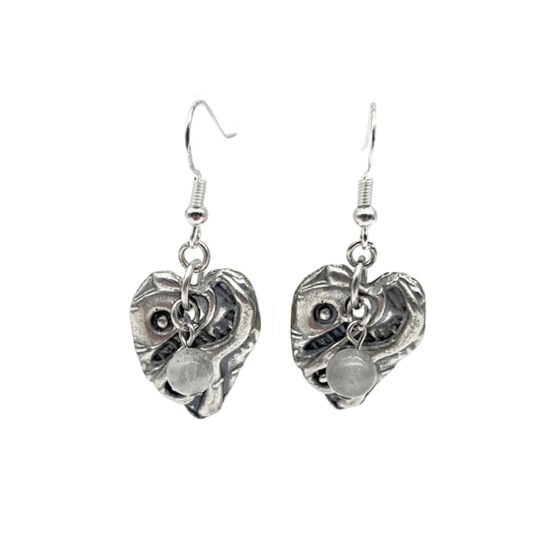 Artistic Preservation Hearts & Labradorite Earrings