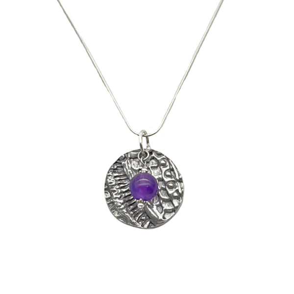 Artistic Preservation Circle & Amethyst Necklace