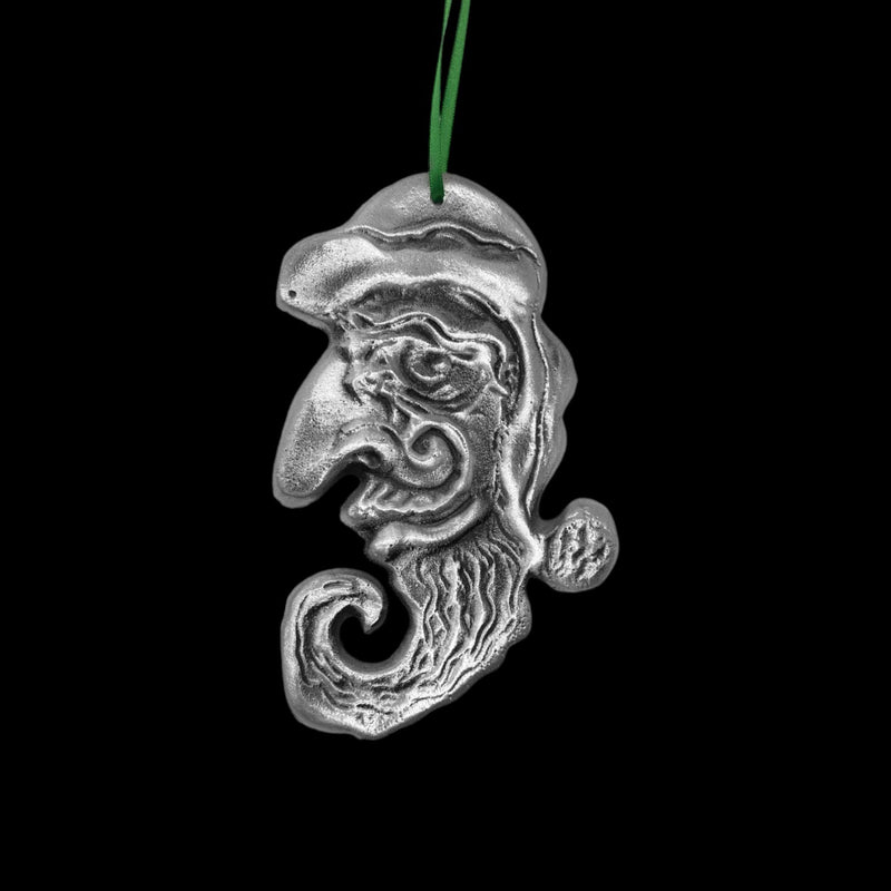 Santa Face Crescent Ornament