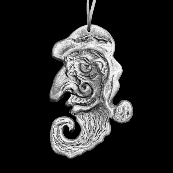 Santa Face Crescent Ornament – Don Drumm Studios