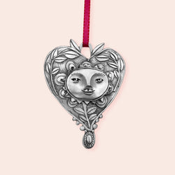 Leandra Drumm "Flower Face Heart" Ornament