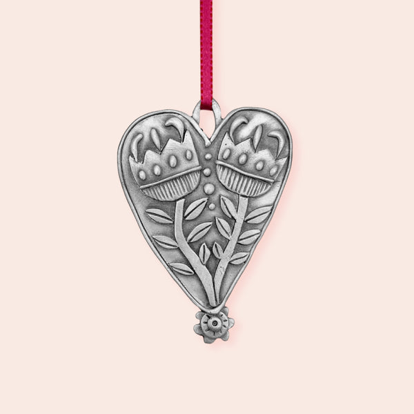 Leandra Drumm "Two Tulip Heart" Ornament