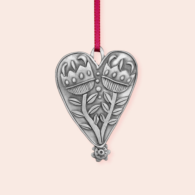 Leandra Drumm "Two Tulip Heart" Ornament