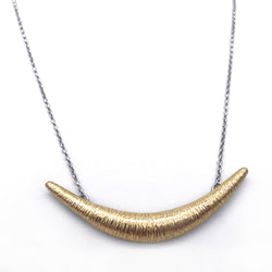 Mediterranean Artists Golden Crescent Necklace