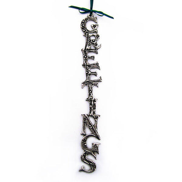 "Greetings" Word Small Wall Hanging