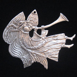 Don Drumm Angel with Long Horn Ornament