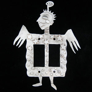 Leandra Drumm Angel Double Dimmer Plate