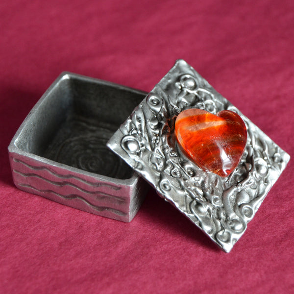 Glass Heart Box (Sm)